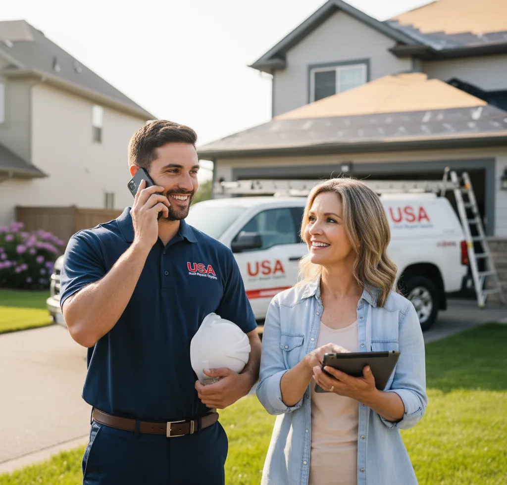 USA Roof Repair Experts customer support in Clive